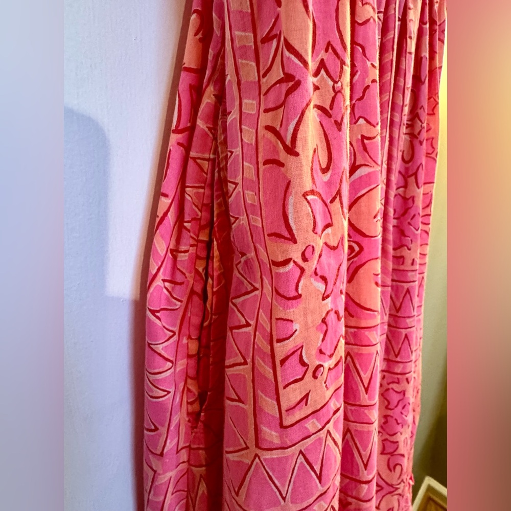 Vineyard Vines Pink Smock Ruffle 👗 Dress for sale! Has pockets on both sides :) - Picture 9 of 10